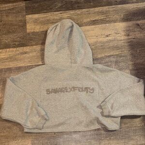 Rihanna Savage x Fenty Gray Crop Hoodie
